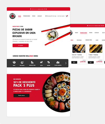 Rollstar sushi bar - Redesign web accessible design branding design graphic design interaction design logo product design redesign ui ui design ux design website