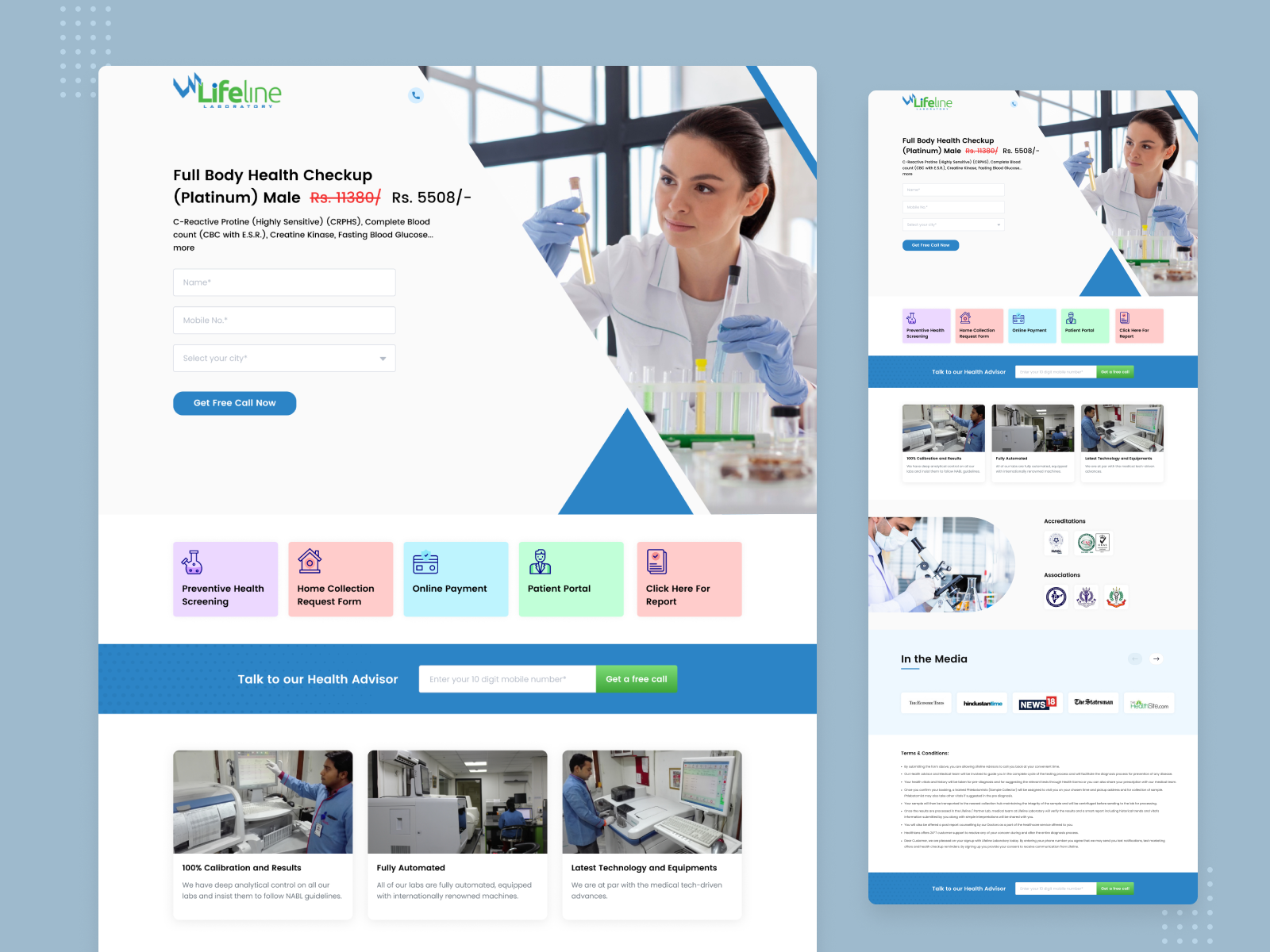 Lifeline Laboratory  Page by Parthsarthi Trivedi on Dribbble