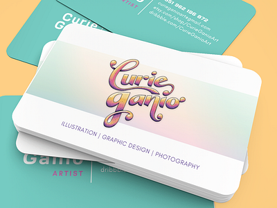 Curie Ganio Art: Personal Brand & Marketing Collateral branding color pallet graphic design hand drawn lettering typogrpahy visual identity