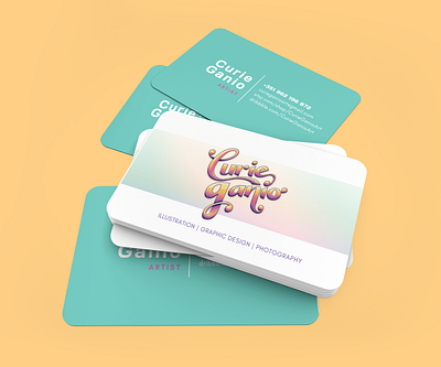 Curie Ganio Art: Personal Brand & Marketing Collateral branding color pallet graphic design hand drawn lettering typogrpahy visual identity