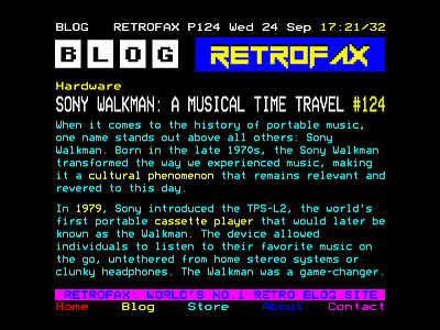 Daily UI #035 - Blog Post 2d bbc black blog blog post bold branding daily ui design graphic design old post retro static style teletext television text ui ux