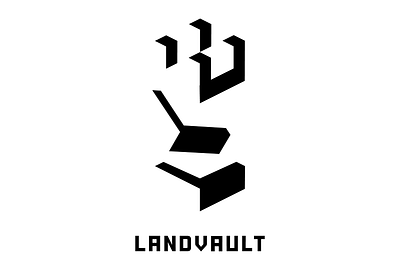 Building Blocks Logo (LandVault Redesign) brand identity branding graphic design icon logo logo design marketing merch metaverse mockup rebrand slide deck social media templates