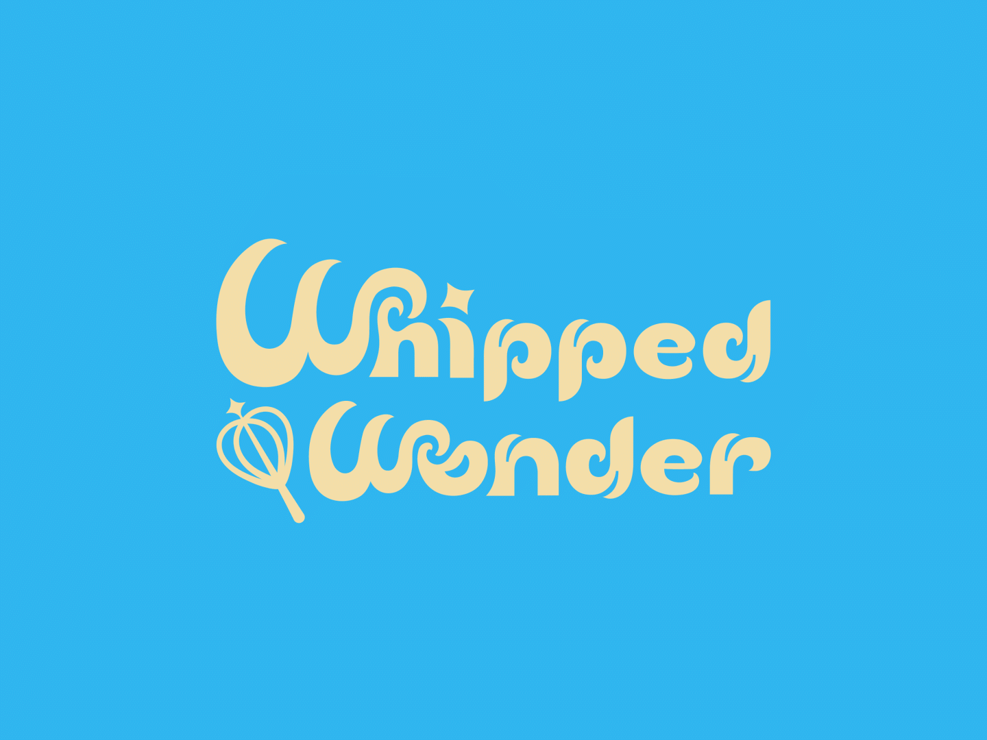 Whipped Wonder Logo Animation animation branding combination concept design dessert food graphic design icon illustration logo logotype motion graphics scepter smooth sweet symbol typography vector whisk