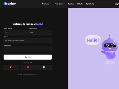 Login (Dark Mode) | iconizer.io customizer dark mode icon iconizer icons login login dark login dark mode login page online app sign up sign up dark signup svgs ui ui kit ux web application webapp