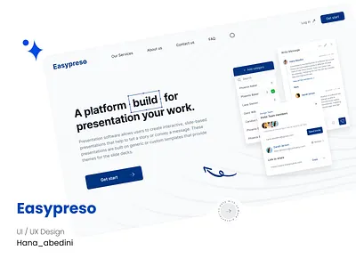 A startup about pitch (easypreso) startup ui