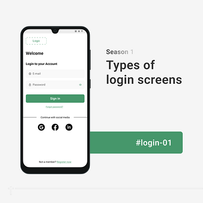 #01 - Types of login screens app design design interface login pd product design ui ui design ux design