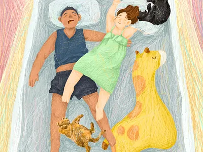 Sunday Morning bookcover catlovers cats childhood childrensbook family happiness illustration illustrator laziness sundaymorning