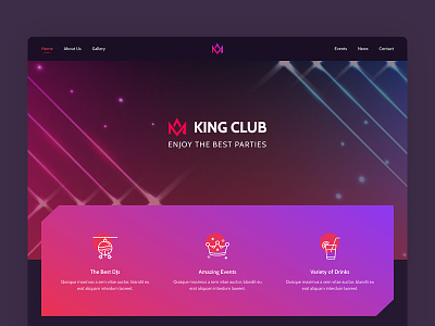 King Club bootstrap bootstrap template bootstrap theme club landing page club website dark mode design landing landing page modern music music landing page onepage web design web development