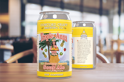 Tropic Anna Craft Beer label craft beer design digital art digital illustration illustration procreate