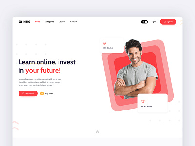 King Courses bootstrap bootstrap template bootstrap theme course website courses landing page courses website dark mode design landing landing page modern onepage online course online course landing page online course website ui web design web development