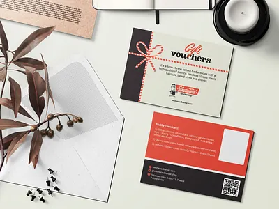 BarberShop Gift Voucher Card barbershop branding card gift card graphic design print template voucher