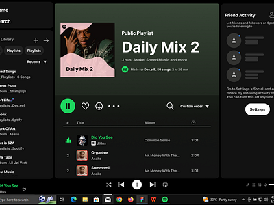 My spotify favorite playlist techbro ui uiux user experience ux website webview