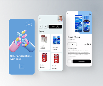 Pharmacy Mobile App appdesign design figma interface mobileapplication pharmacy problemsolving productdesign ui uiux uiuxdesigner userexperience ux uxdesigner