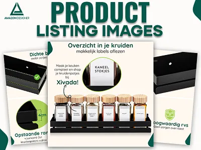 Amazon Listing Infographic Images || Spice Jars Rack a content adobe illustrator adobe photoshop amazon amazon listing amazon listing images ebc graphic design infographic listing listing design listing images product infographic