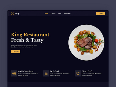 King Restaurant bootstrap bootstrap template bootstrap theme cuisine design food food landing landing landing page modern onepage reservations restaurant restaurant landing web design web dev