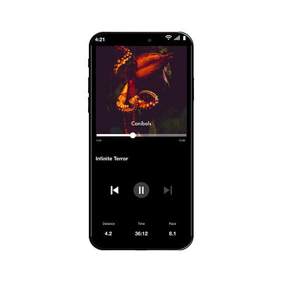 Music Player with Running Stats app dailyui ul