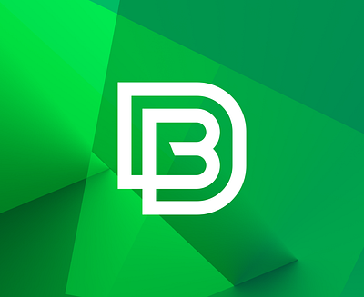 DB branding db db logo graphic design green logo minimal typography