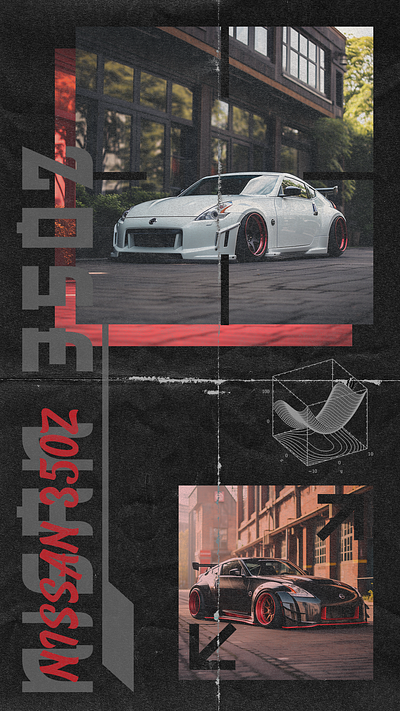 Car poster 350z graphic design poster