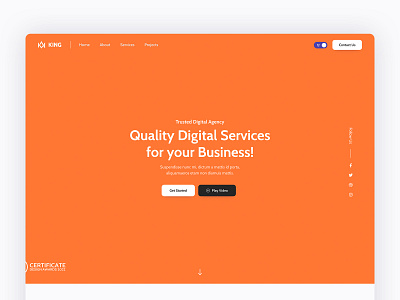 King Agency agency bootstrap bootstrap template bootstrap theme design landing landing page modern onepage ui web agency web design web3