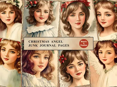 Christmas Fairy Junk Journal Pages christmas christmas junk journal kit christmas junk journal pages christmas printable journal christmas printable pages christmas scrapbooking christmas tales design digital art digital download fantasy christmas collage graphic design holiday ephemera illustration merry christmas retro christmas santa claus junk journal pages vintage christmas ephemera watercolor xmas