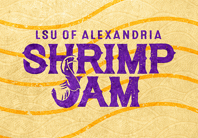 LSUA Shrimp Jam Logo Design branding event graphic design logo louisiana lsu lsua seafood shrimp