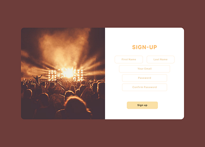 Get Ready for SIGN-UP daily ui graphic design inspiration sign sign up signup ui uiux ux yellow ui