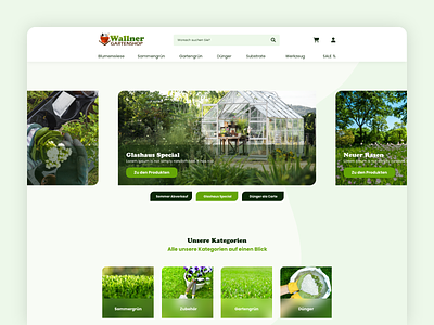 Garden Online Shop garden green online shop shop ui web design webdesign