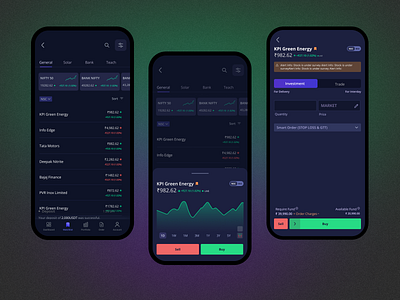 Stock Investment App branding finance app stockbuyingapp ui