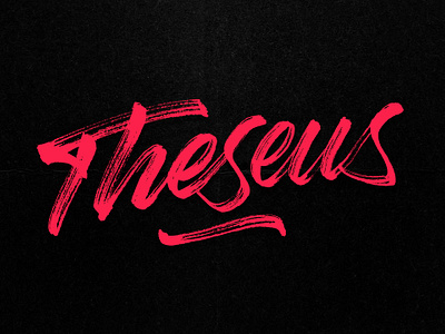 Theseus Brush Sketch brush pen calligraphy graphic design handlettering handwritten lettering letters logo type typeface typography vector writing