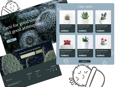 cacti web design design figma illustration site ui uiux web web gesign web site