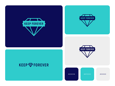 Keep Forever #2 branding diamond gift logo