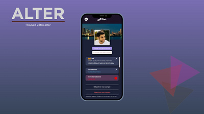 ALTER - User profile DailyUI #006 branding dail dailyui design graphic design illustration junior logo ui ux