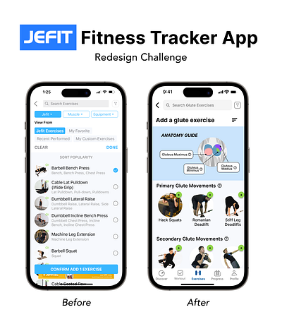 Jefit Fitness App Redesign redesign ui ux