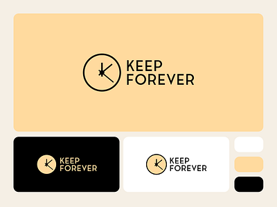 Keep forever #1 breanding clock logo monogram