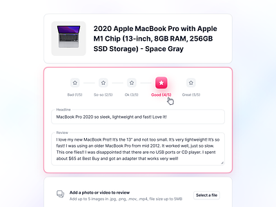 review form amazon anoshko bento clean design ebay ecommerce feedback form funnel product review sale shopify store ui ux web