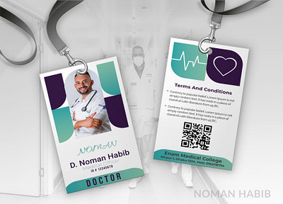 ID CARD FOR DOCTOR branding design graphic design logo motion graphics ui vector