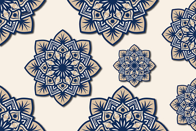 Mandala Flower Art Decoration Seamless Pattern illustration