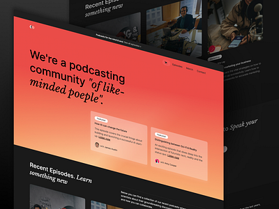 Jamcast - Podcast Website apple music audio homepage landing page modern music player podcast podcast website podcaster radio spotify streaming template ui ux web design website