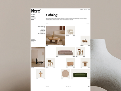 Nord – Catalog branding catalog concept design ecommerce furniture furniture store graphic design interface minimalism ui ui design ux web web design web store