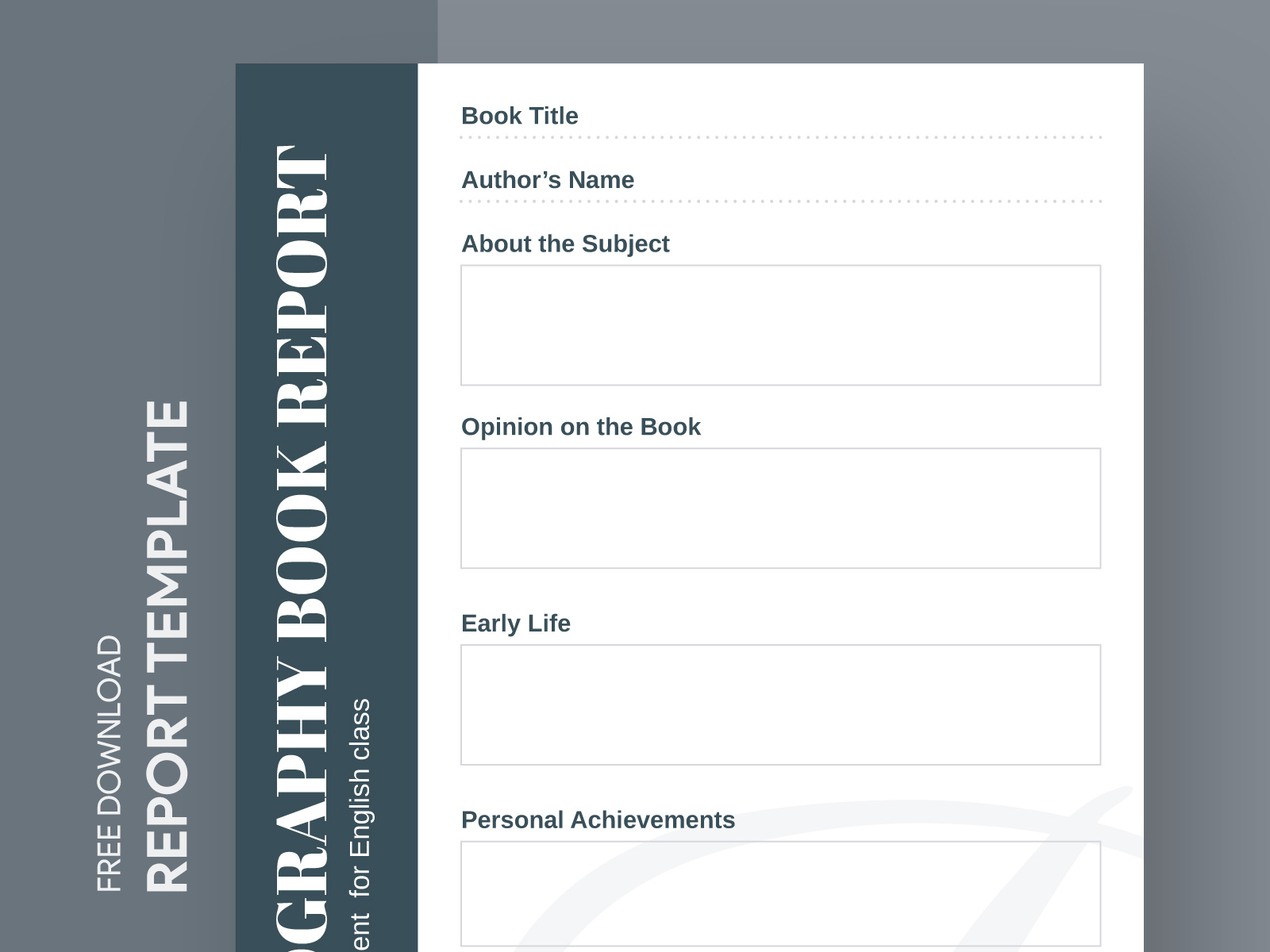 Biography Book Report Free Google Docs Template by Gdoc on Dribbble