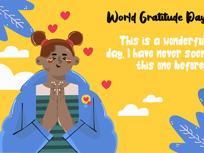 World Gratitude Day Celebration background banner celebration day gratitude greeting illustration message poster quote vector world