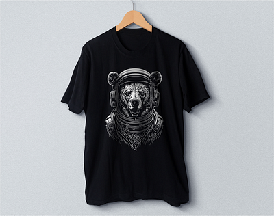 Bear Astronaut adobe illustrator art artwork astronaut bear bear animal design digital art portrait space t shirt design vector
