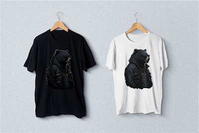 Bear Hip-Hop Style adobe illustrator art artwork bear bear animal design digital art drawing hiphop portrait t shirt design vector