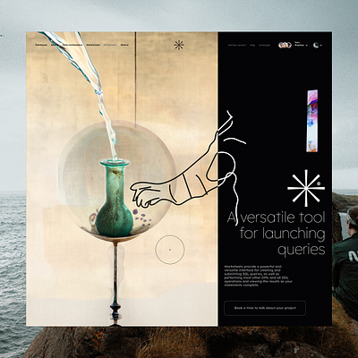"Elixir" - homepage ❄️ Snowflake UI redesign & rebranding ai art landing page web design