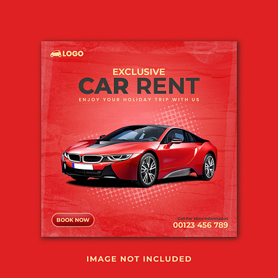Exclusive Car Rent social media ads design.