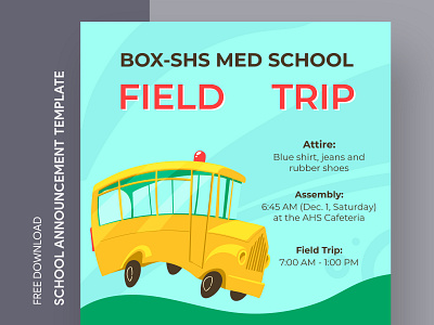 School Trip Announcement Free Google Docs Template announcement announcements college design docs document elementary free google docs templates free template free template google docs google google docs preschool print printing school template templates