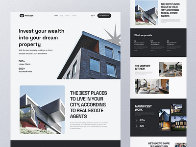 Willcoon - Property Landing Page For Real Estate Agency 🏡 creative landing page high converting home house landing page landing page property property website real estate real estate agency ui ux web design web ui web uiux website website design website designer website ui