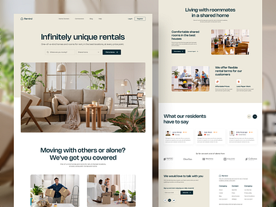 Property Rental Website apartment buy hello dribbble home page house landing page minimal product design property property management real estate remind creative rent house rental residance sell typography ui web design website
