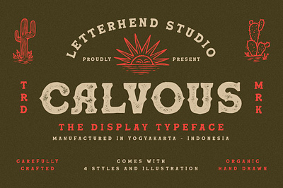 Calvous - Slab Serif Typeface vintage