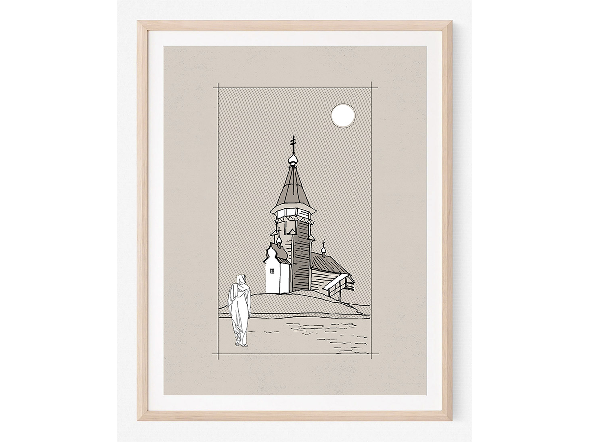 Jesus Visiting the Church art bible bible art bible art shop bible story bible study christian christian art church digital print faith graphic design hand drawn jesus jesus art wall art